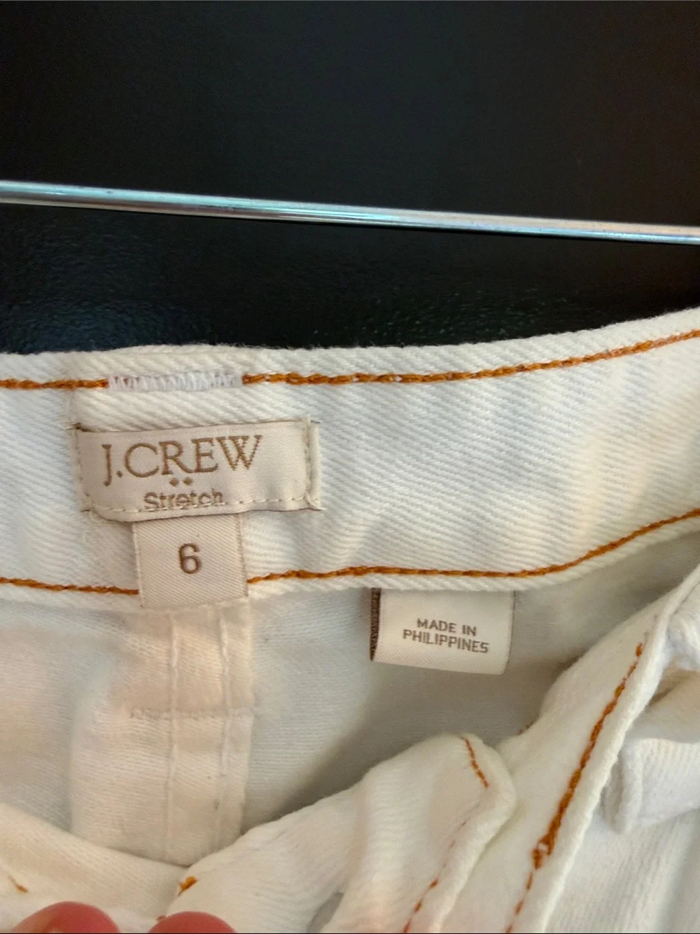 J. Crew White Rolled-Hem Denim Shorts Size 6